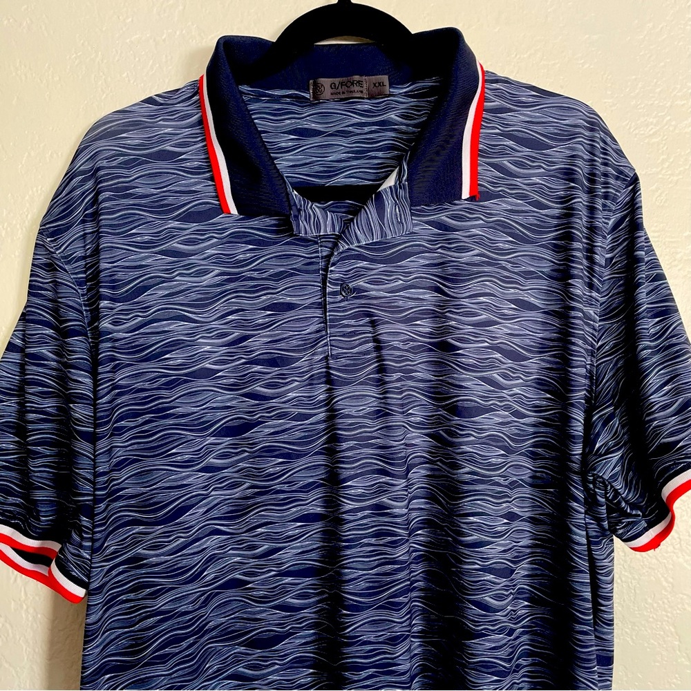 G/FORE Blue Wave Golf Polo XXL